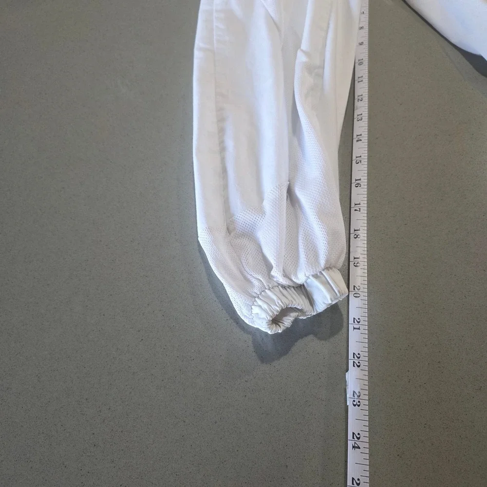Nike Kids White Mesh Panel‎ Track Pants Joggers Woven Drawstring S 0720